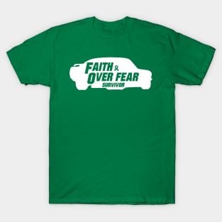 mental health Awareness green ribbon faith over fear survivor T-Shirt